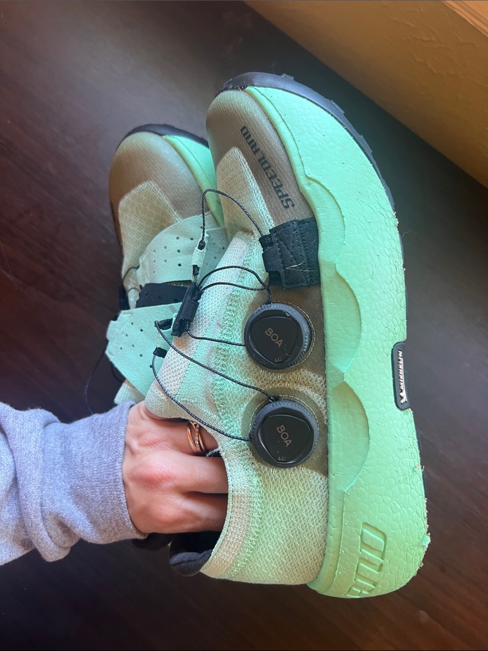Speedland GS:PDX mint green trail running shoes with BOA size 8 - Picture 5 of 7